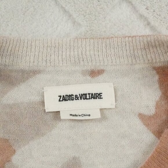 Zadig & Voltaire Kennedy Desert Camouflage Cashmere Sweater Womens Large - Picture 4 of 10